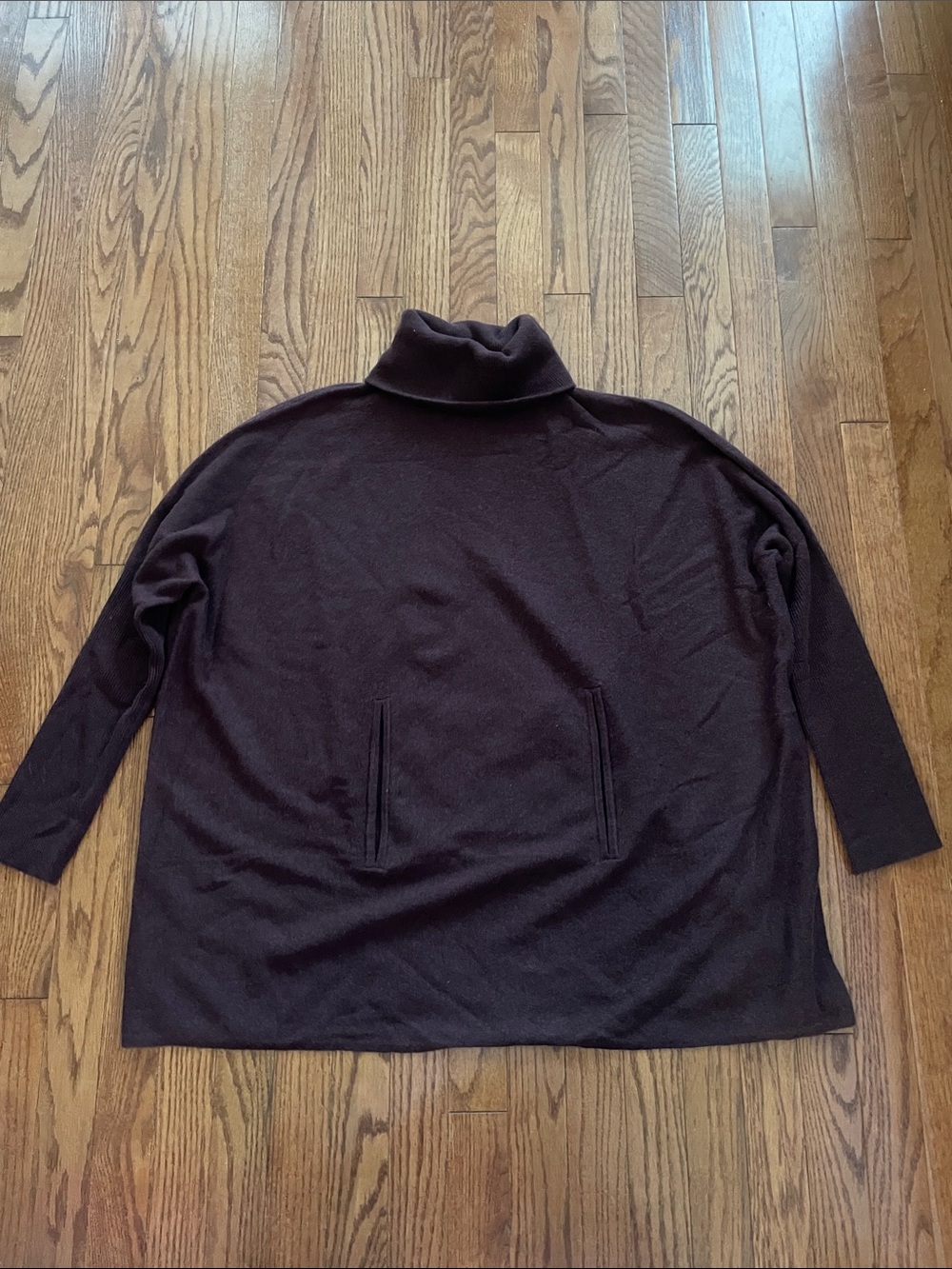 Garnet Hill Burgundy Turtleneck Cashmere Sweater Women’s Sz Large